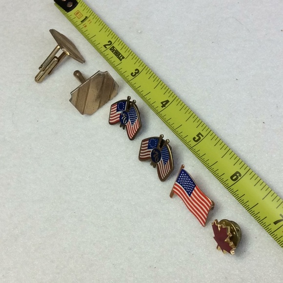 FINAL SALE PRICE Cuff Links & Four Pins - Picture 6 of 6